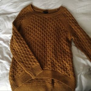 Mustard Cable Knit Oversized Sweater